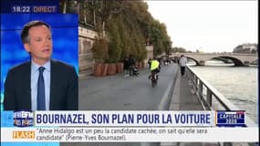 "Les voies sur berge ne sont pas un lieu de la voiture. Mais la piétonnisation a été mal faite", estime Pierre-Yves Bournazel, précisant qu'il "ne reviendrait pas en arrière"