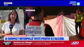 Gendarme tué à Mougins: le suspect interpellé testé positif à l'alcool