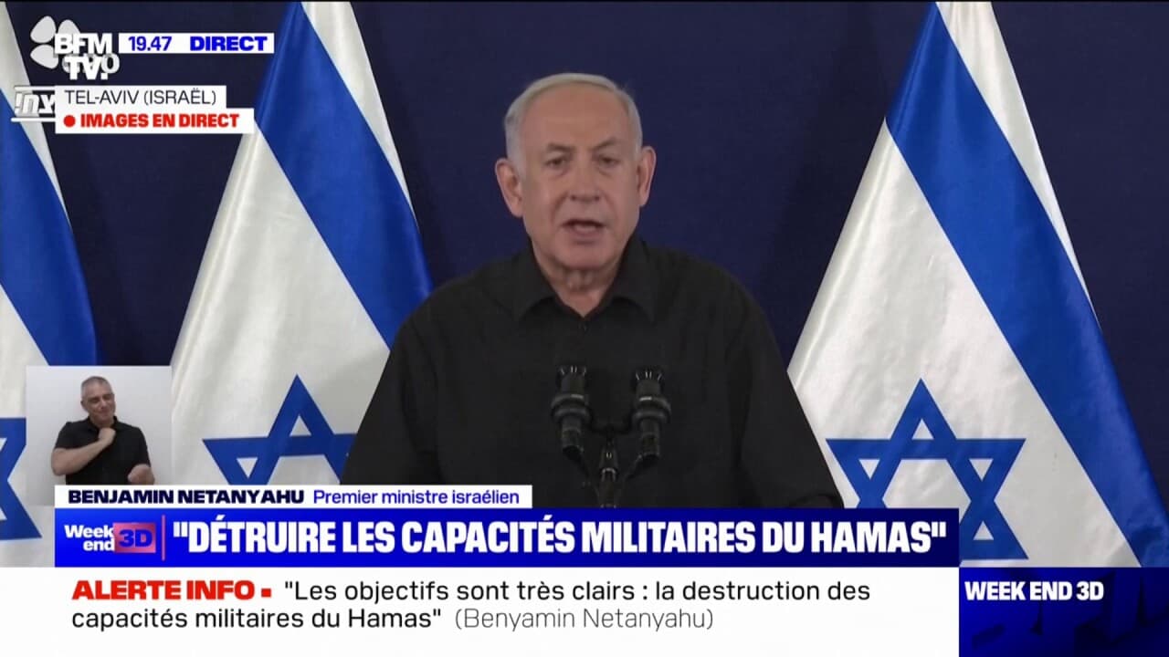 Benjamin Netanyahu: "Les objectifs sont très clairs: la destruction des