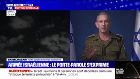 "On se retrouve dans une situation de défense et d'attaque élevée": l'armée israélienne demande à la population "ne pas bouger"