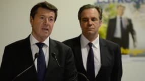 Christian Estrosi (gauche) et Renaud Muselier (droite) à Marseille le 8 décembre 2015.