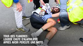 Tour des Flandres : Lourde chute d'Alaphilippe après avoir percuté une moto
