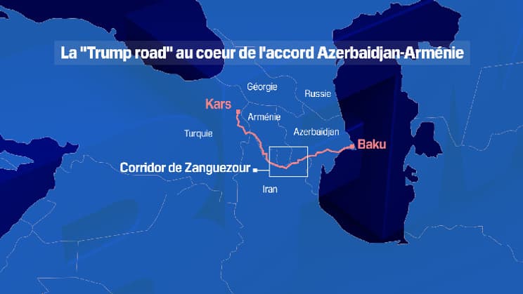 La "Trump Road", un tronçon géopolitique au cœur de l'accord de paix entre l'Arménie et l'Azerbaïdjan. La "Trump Road", un tronçon géopolitique au cœur de l'accord de paix entre l'Arménie et l'Azerbaïdjan.