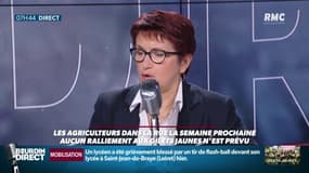 Christiane Lambert, présidente de la FNSEA: "Non, nous ne rejoignons pas le mouvement des 'gilets jaunes'."