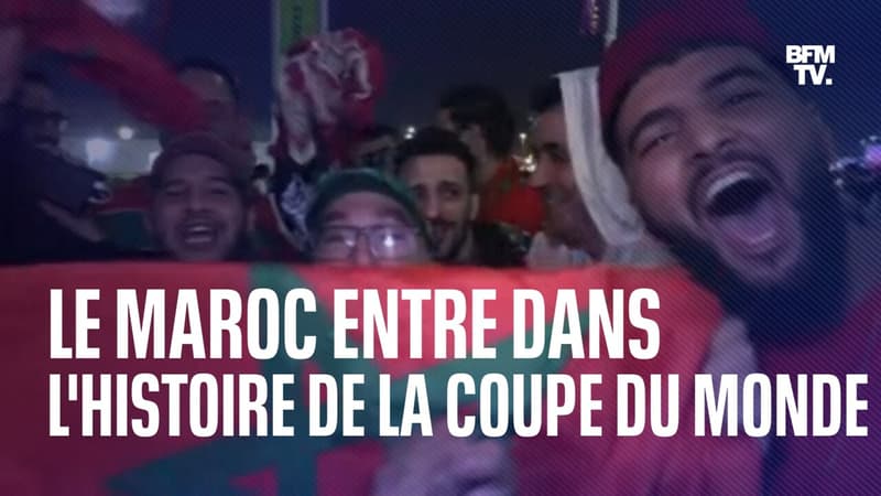 Maroc en demi-finale du mondial au Qatar: la joie des supporters, de Casablanca à Paris