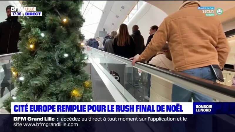 Coquelles: le centre commercial Cité Europe ne désemplit pas à quatre jours de Noël