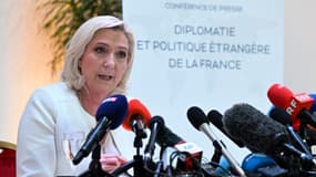 Marine Le Pen, candidate du Rassemblement national à l'élection présidentielle, le 13 avril 2022.