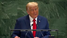 Donald Trump lors de son discours à l'Assemblée générale de l'ONU le 23 septembre 2025 à New York