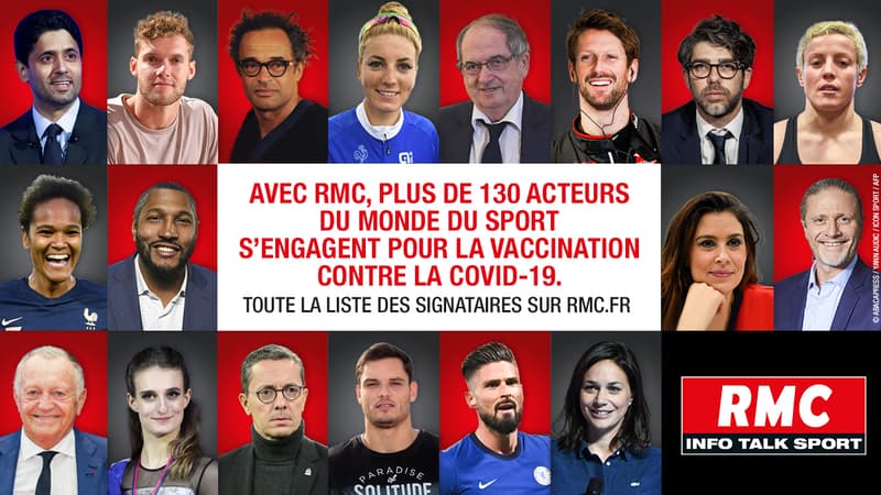 Olivier Giroud, Wendie Renard... Plus de 130 acteurs du monde du sport s'engagent avec RMC à se faire vacciner contre le Covid-19