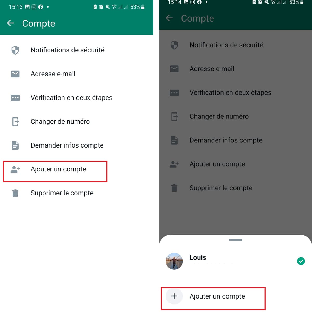 comment ajouter un deuxieme compte sur whatsapp iphone