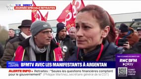 Retraites: une manifestante d'Argentan dit pourquoi elle se mobilise contre la réforme