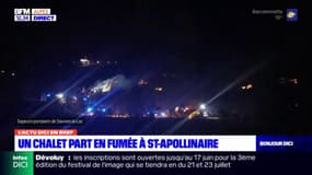 Hautes-Alpes: les pompiers mobilisés depuis hier pour éteindre l'incendie d'un chalet à Saint-Apollinaire