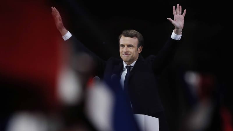 Emmanuel Macron, le soir de sa victoire à la présidentielle.