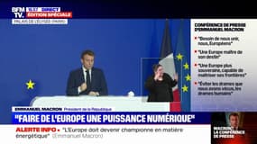 Emmanuel Macron: "Ce qui doit distinguer le modèle de production européen est sa capacité à proposer des emplois de qualité, qualifiés et mieux rémunérés"