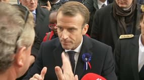 Emmanuel Macron était en visite à Verdun. 