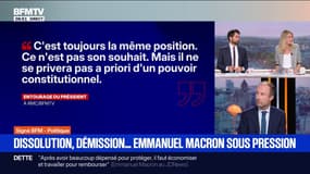 Signé BFM - Dissolution, démission...Emmanuel Macron sous pression 