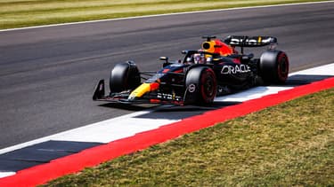 Max Verstappen lors des qualifications à Silverstone pour le Grand Prix de Grande-Bretagne, 8 juillet 2023