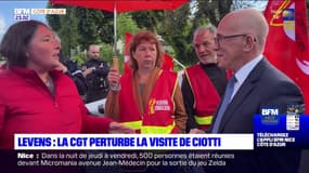 Réforme des retraites: la CGT perturbe la visite de Ciotti à Levens