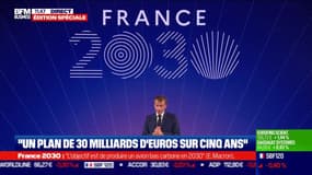 Emmanuel Macron: sur les composants électroniques, "nous devons avoir une stratégie européenne et française [...] Au total, sur nos composants physiques et électroniques, nous investirons 6 milliards d'euros"