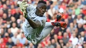 Le gardien de but de Chelsea Edouard Mendy en Premier League sur le terrain de Liverpool, le 28 août 2021