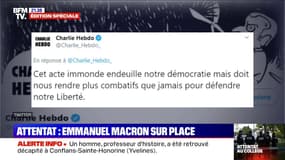 Le message de Charlie Hebdo après avoir appris l'assassinat d'un professeur à Conflans