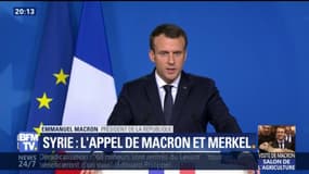 Syrie: "La France mettra toute la pression" à la Russie pour obtenir une trêve, prévient Macron