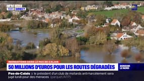 Inondations dans le Pas-de-Calais: une enveloppe de 50 millions d'euros pour réparer les routes