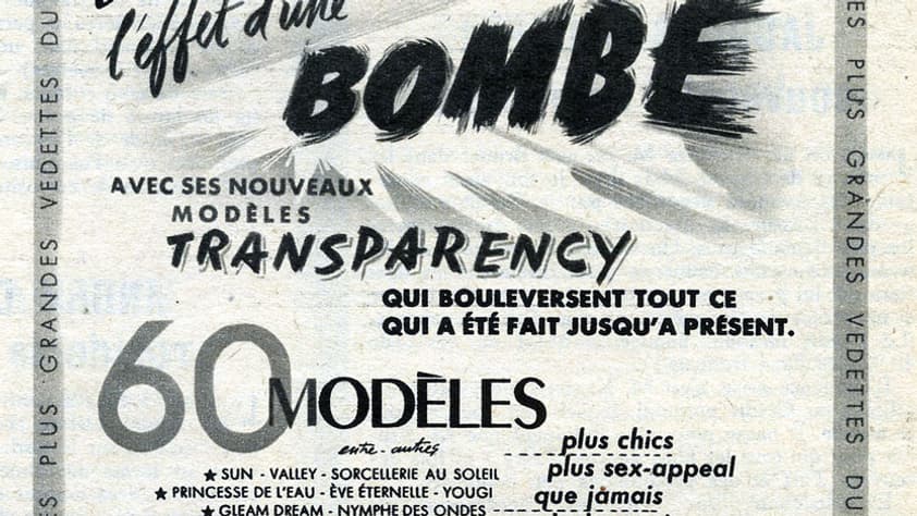 Une publicité Louis Réard de 1952 Une publicité Louis Réard de 1952