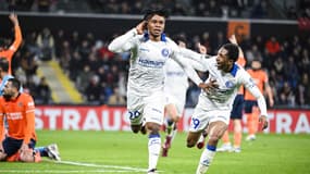 L'attaquant nigérian Gift Emmanuel Orban avec La Gantoise contre Basaksehir, à Istanbul le 15 mars 2023