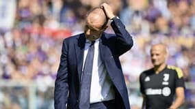 L'entraîneur italien Max Allegri avec la Juventus, à Florence le 03 septembre 2022
