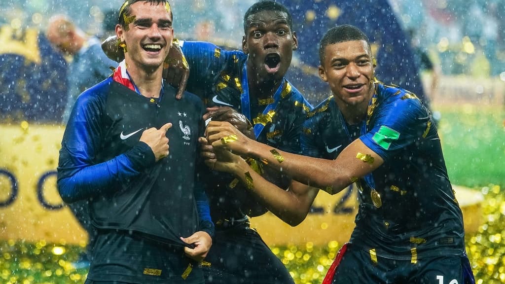 Griezmann, Pogba et Mbappé Griezmann, Pogba et Mbappé