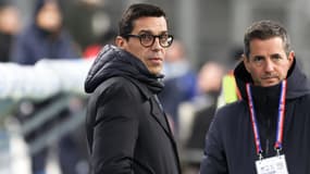 Laurent Prud'homme lors du match OM-OL en Ligue 1, le 6 décembre 2023