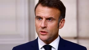 Emmanuel Macron à l'Élysée, le 28 novembre 2024