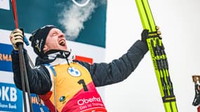 Johannes Boe aux Mondiaux de biathlon, à Oberhof le 11 février 2023