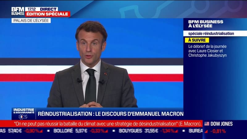 Emmanuel Macron annonce un crédit d'impôt industrie verte pour soutenir fiscalement la décarbonation