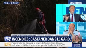 Incendies : Christophe Castaner dans le Gard (1/2)