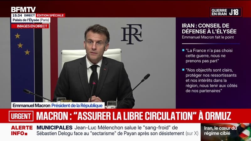 Emmanuel Macron: "Jamais la France ne prendra part à des opérations d'ouverture ou de libération du détroit d'Ormuz dans le contexte actuel"