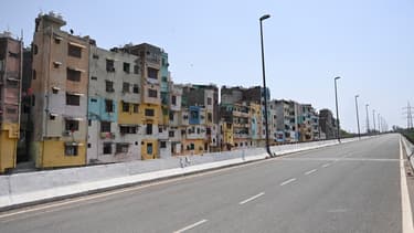 Les rues de New Delhi désertes, le 18 avril 2021.