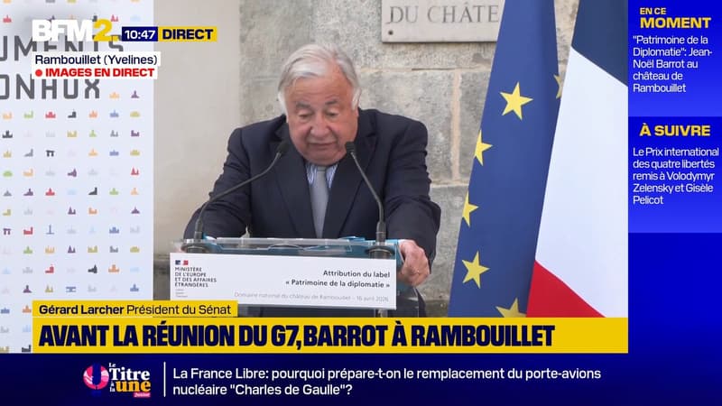 "Respect entre alliés": depuis Rambouillet, Gérard Larcher tacle indirectement Donald Trump