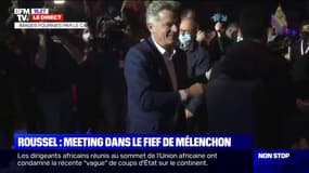 L'entrée de Fabien Roussel pour son meeting de campagne à Marseille