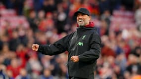 La joie de Klopp après la victoire face à Forest le 29 octobre 2023.