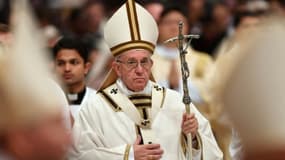 Le pape François lors de la messe du jeudi saint, au Vatican, le 13 avril