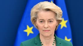 La présidente de la Commission européenne, Ursula von der Leyen, le 7 avril 2025 à Bruxelles