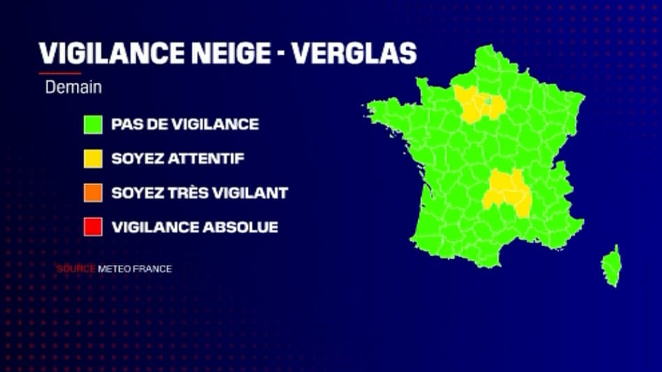 La vigilance pour le samedi 3 décembre 2022 