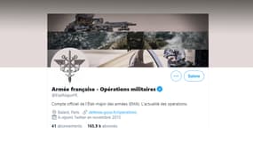 Le compte Twitter officiel de l'État-major des armées