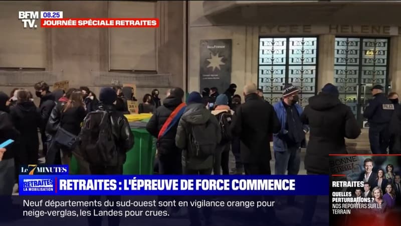 Grève du 19 janvier: un blocage est en cours au lycée Hélène Boucher dans le XXème arrondissement de Paris