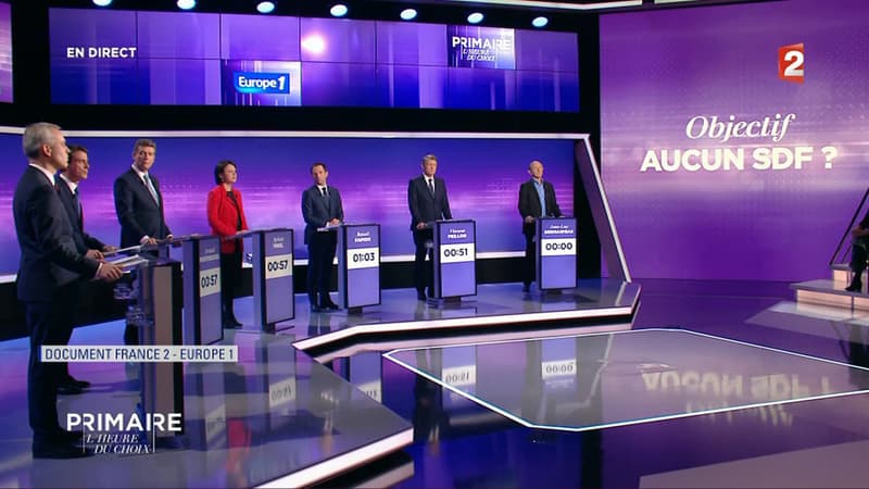 Les candidats de la primaire à gauche, réunis le 19 janvier pour leur troisième débat, sur France 2.