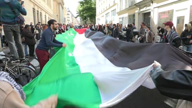 Une manifestation pro-Palestine a débuté ce lundi 29 avril à la Sorbonne.