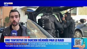 Une tentative de suicide déjouée par le RAID Boulevard Gambetta à Nice 