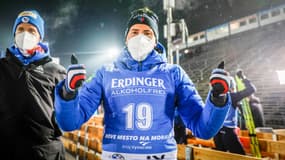 Le biathlète français Quentin Fillon Maillet, à Nove Mesto (Tchéquie) le 11 mars 2021